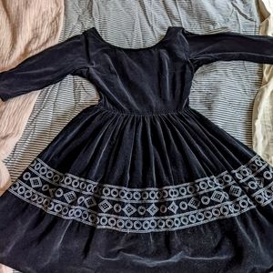 Vintage 50's Black Velvet dress